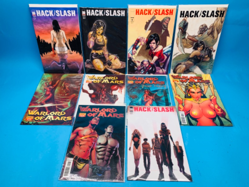 Photo 1 of 461569…hack/slash and warlords of mars comics in plastic sleeves 