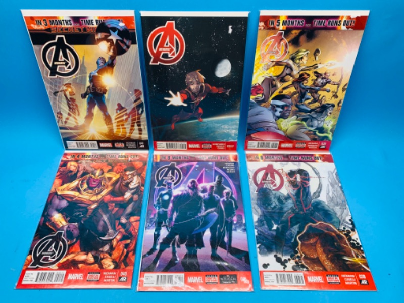 Photo 1 of 461572…6 avengers comics in plastic sleeves 