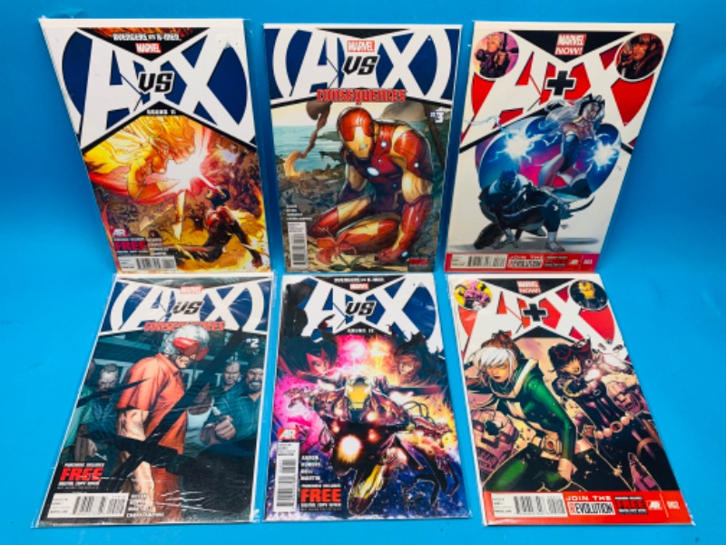 Photo 1 of 461614…a vs x comics in plastic sleeves 