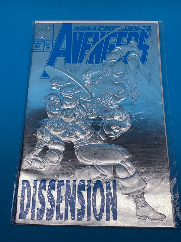 Photo 1 of 461615…foil chrome cover avengers comic 363 in plastic sleeve 