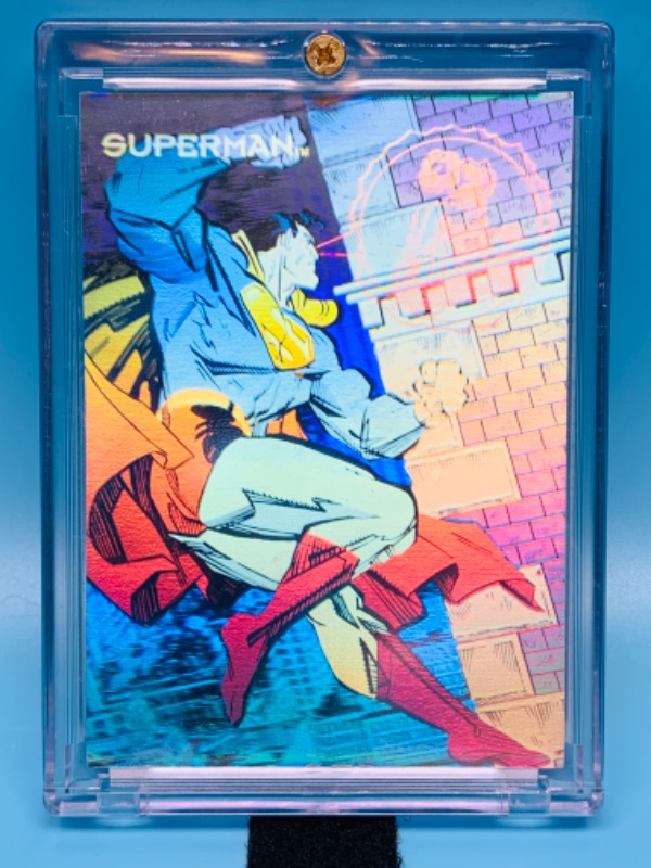 Photo 1 of 461669…Superman cosmic teams hologram hall of fame card in hard plastic case