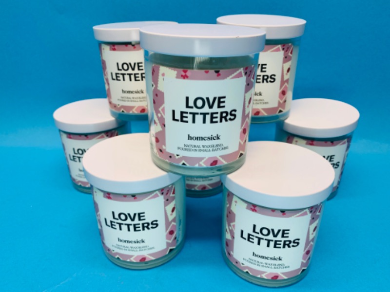 Photo 1 of 461740… 8 jars of love letters natural wax blend candles 