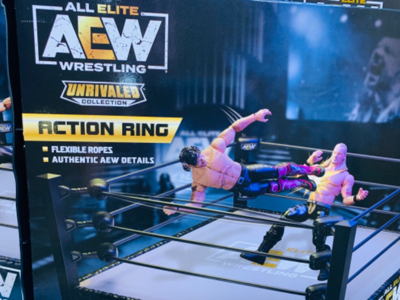 Photo 2 of 461751… 3 AEW unrivaled collection action rings with flexible ropes- no action figures just rings