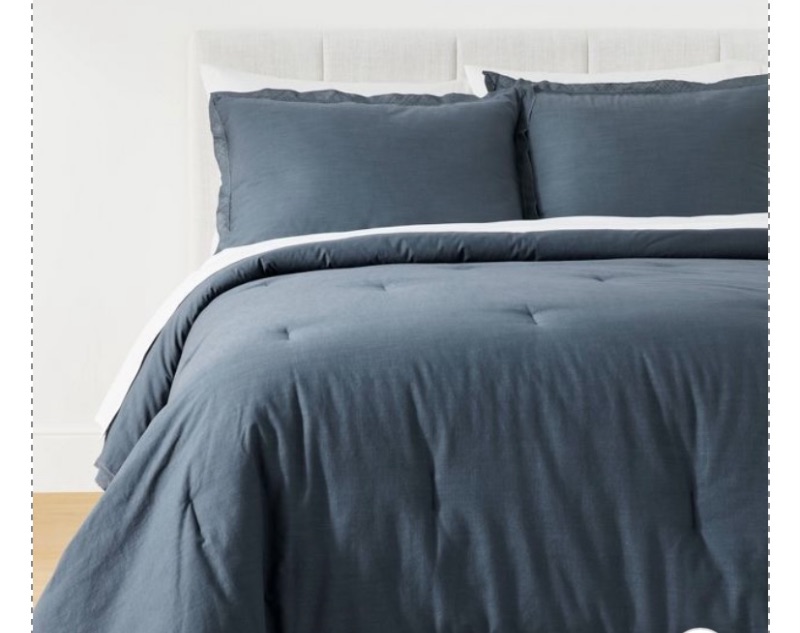Photo 1 of 462024…studio McGee California king size comforter set hemstitch graphite 
