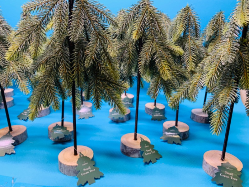 Photo 1 of 462061 …24 great wedding/holiday party centerpieces small 14” trees 