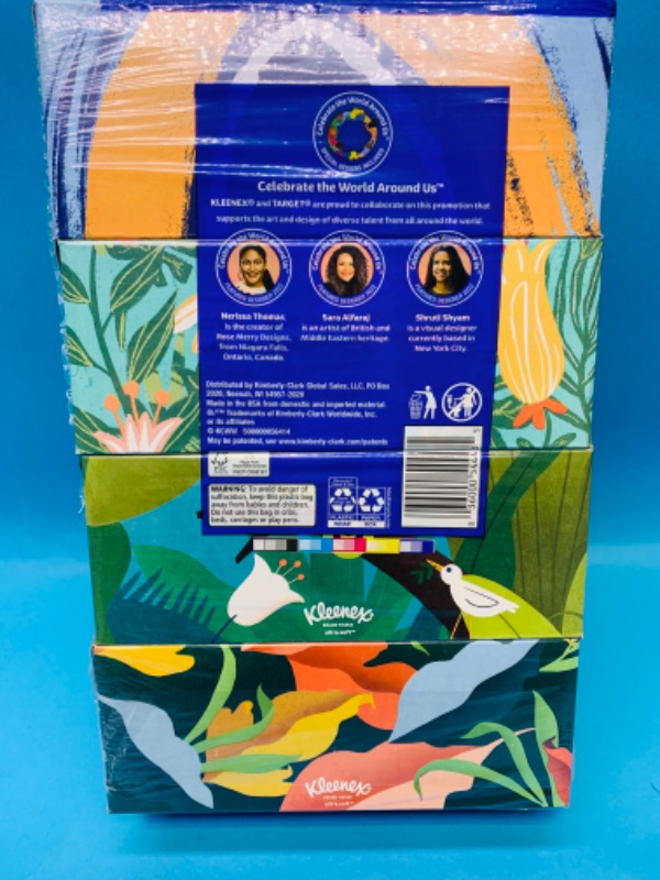 Photo 3 of 462246… 4 boxes of Kleenex ultra soft 3 ply tissues with specialty design 