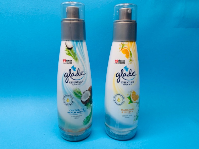 Photo 1 of 462290… 2 glade essentials oils room mist continuous spray 6.2 oz.