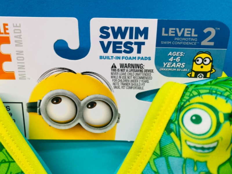 Photo 2 of 462302…2 minions swim vests ages 4-6