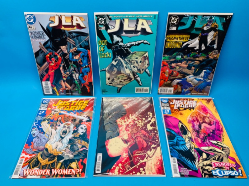 Photo 1 of 462389…6 JLA comics in plastic sleeves 