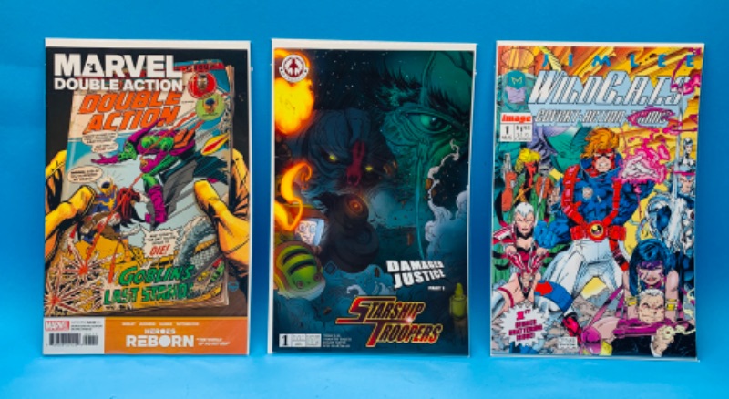 Photo 1 of 462434…  3 comics all #1’s in plastic sleeves 