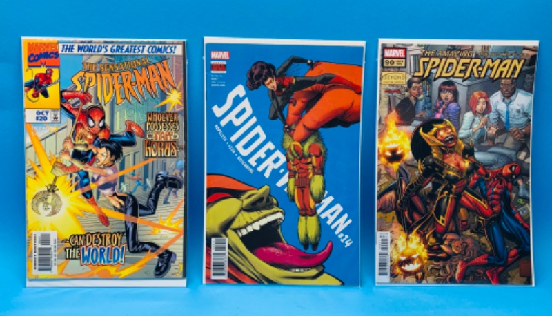 Photo 1 of 462444…3 Spider-Man comics in plastic sleeves 