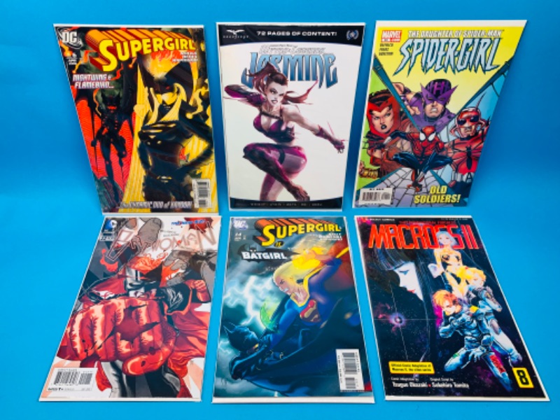 Photo 1 of 462447… 6 female superhero  comics in plastic sleeves 