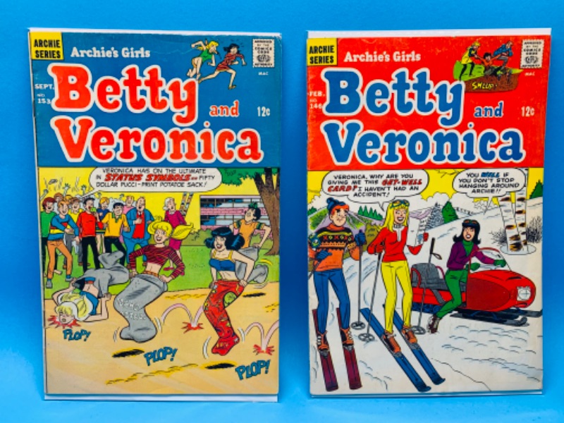 Photo 1 of 462454…2 vintage $.12 Betty and Veronica comics in plastic sleeves 