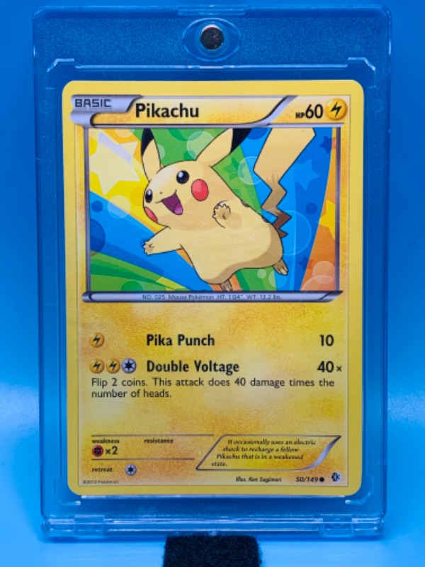 Photo 1 of 462497…Pokémon Pikachu card 50/149 in hard plastic case 