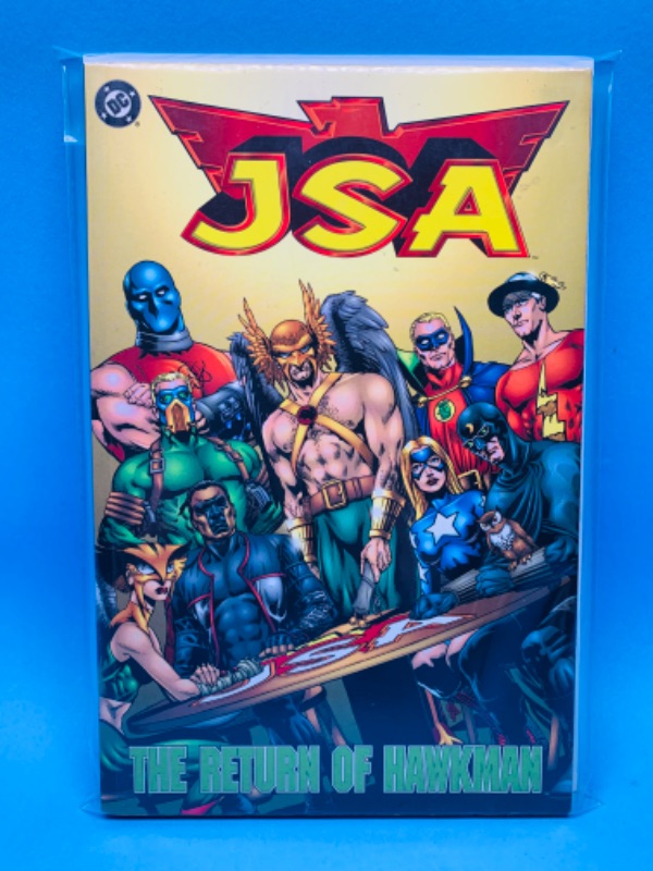 Photo 1 of 462500…JSA return of Hawkman paperback comic novel in plastic sleeve 
