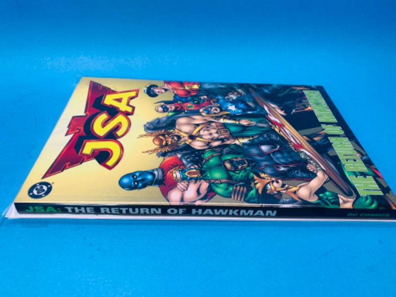 Photo 2 of 462500…JSA return of Hawkman paperback comic novel in plastic sleeve 