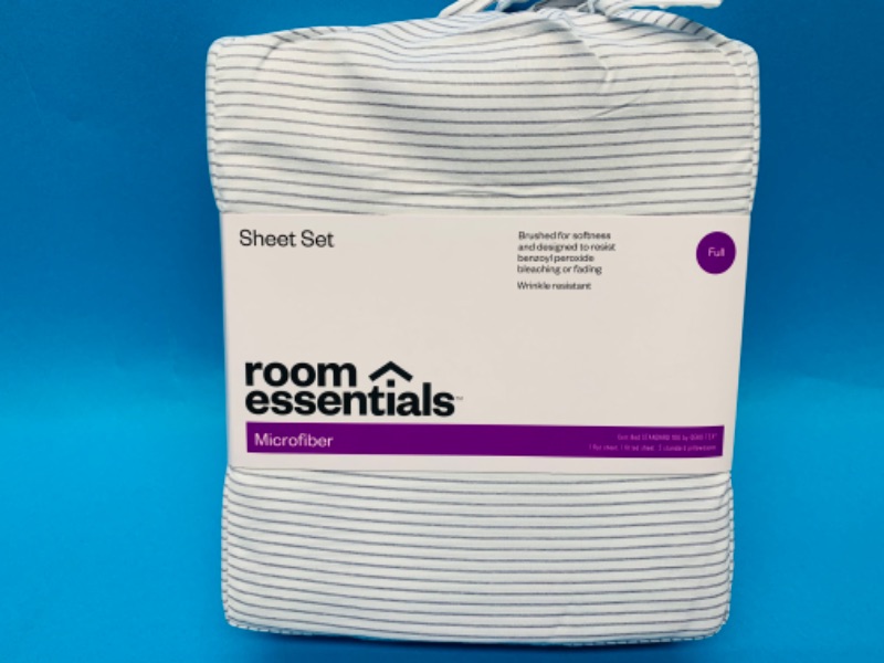 Photo 1 of 494502… full size microfiber multistriped sheet set in bag