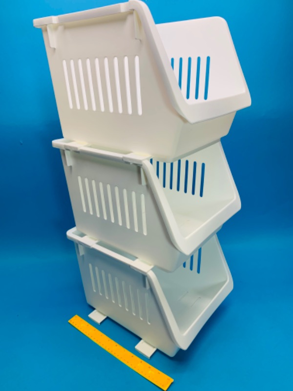 Photo 1 of 494511… 3 stackable organizers 12 x 10”