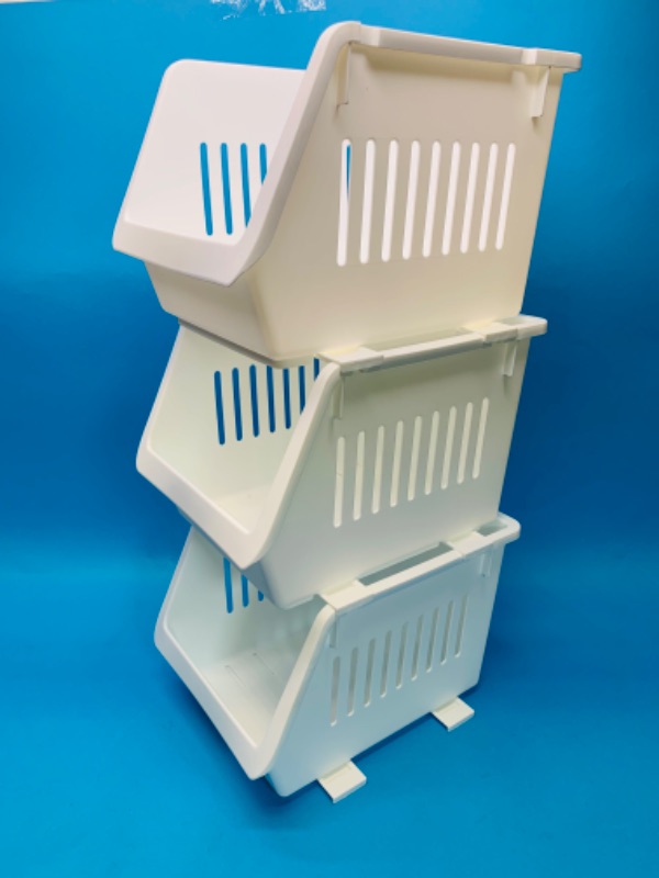 Photo 3 of 494511… 3 stackable organizers 12 x 10”