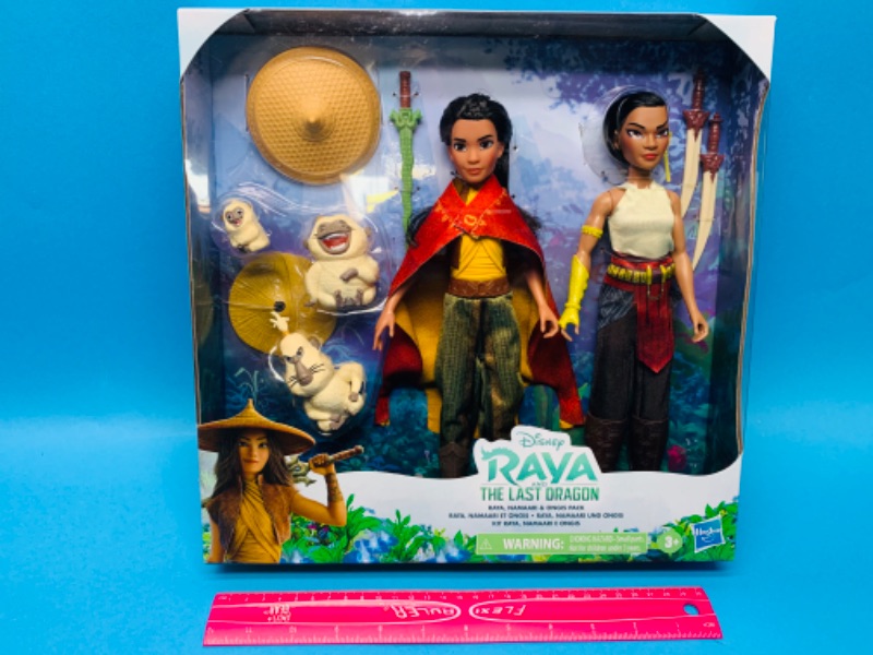 Photo 1 of 494517…Disney Raya and the Last Dragon Raya, Namaari, and Ongis doll pack in original box 