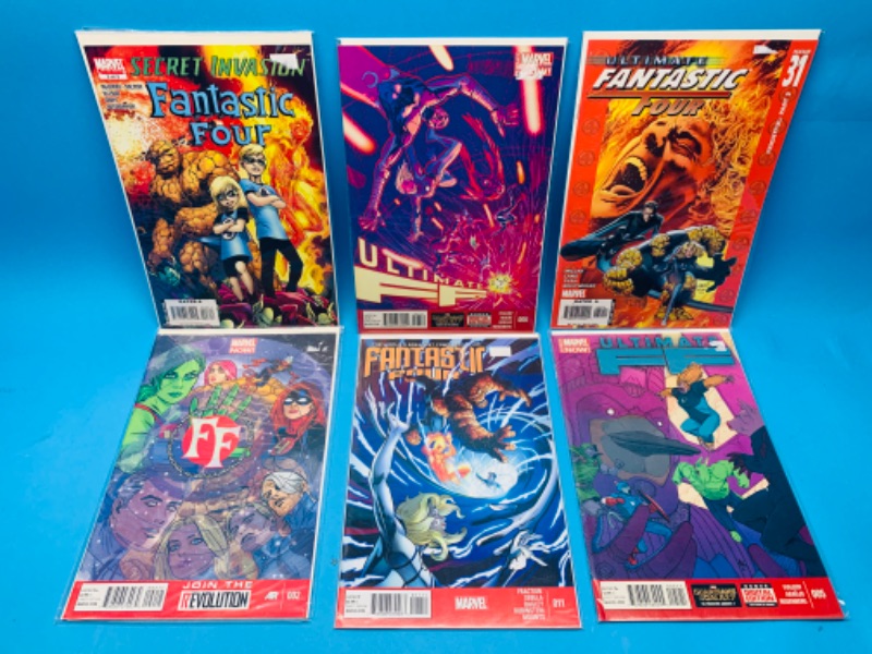 Photo 1 of 494565…6 fantastic four comics in plastic sleeves 