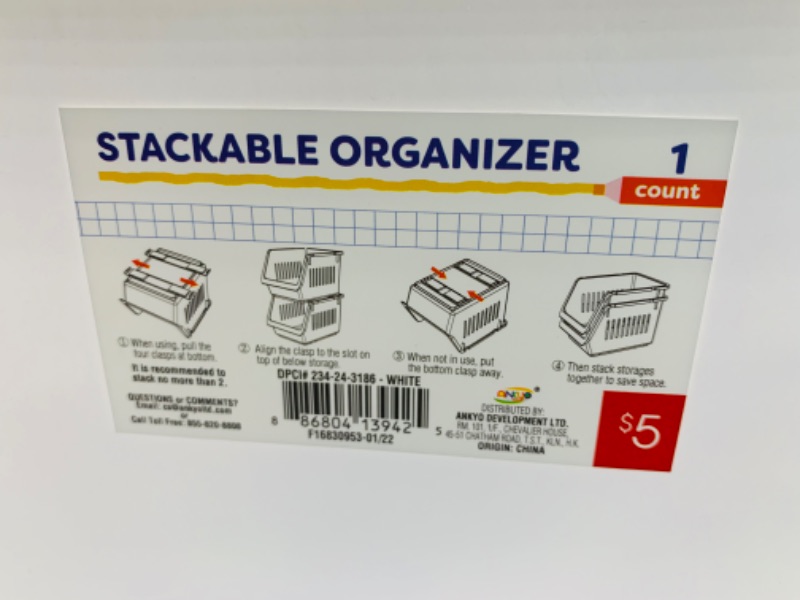 Photo 1 of 494579… 3 stackable organizers 12 x 10 inch each 