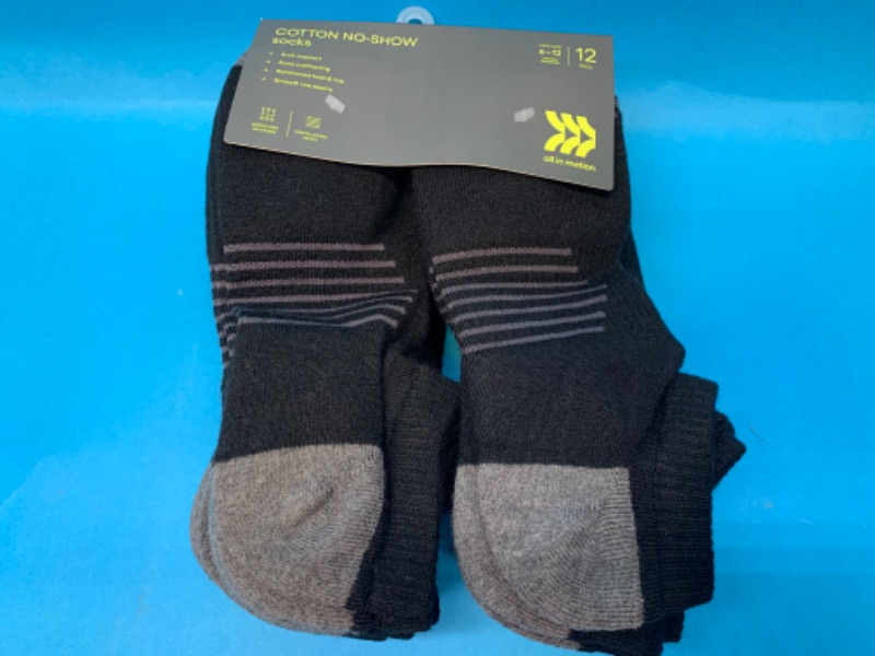 Photo 2 of 494593… 12 pack cotton no-show socks shoe size 6-12 in package 