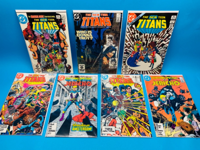 Photo 1 of 494620…7 teen titans comics in plastic sleeves 