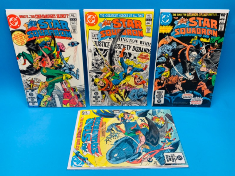 Photo 1 of 494622…4 vintage all-Star squadron comics in plastic sleeves 