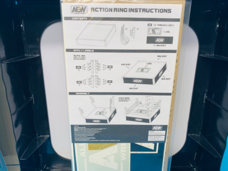 Photo 1 of 494669… AEW unrivaled collection action wrestling ring with flexible ropes in box