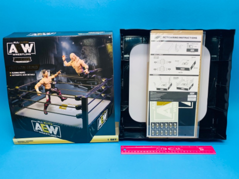 Photo 2 of 494686… AEW unrivaled collection action wrestling ring with flexible ropes in box