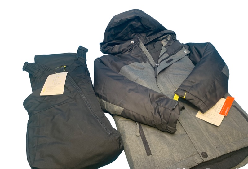 Photo 1 of 494879…kids size small 6/7 snow bibs and warm 3 in 1 jacket 