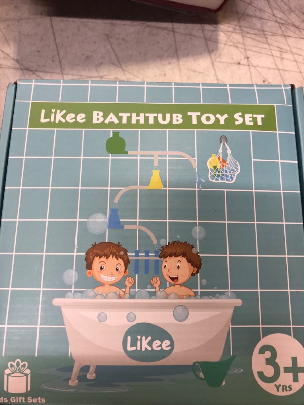 Photo 2 of LiKee Kids Bath Toys Fun STEM Bathtub Toys Strong Suction Bath Toys for Kids Ages 4-8, Science Lab Bath Toys for Toddlers 3 4 Year Old Boys Girls, Play Water Toys, Kids Toys, Kids GiftsLiKee Kids Bath Toys Fun STEM Bathtub Toys Strong Suction Bath Toys fo