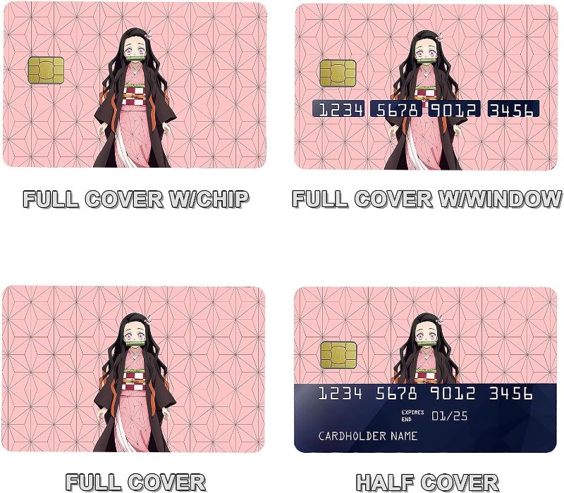 Photo 3 of 3 pack asst , Anime Credit Card Skin Debit Card Stickers Purple Girl Card Skin Cover Slim No Bubble Vinyl Card Stickers 067