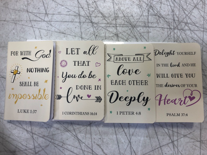 Photo 1 of 16 Pieces Religious Daily Prayer Faith Journals for Women, Rustic Bible Verse Notebooks Inspirational Scripture Quotes Pocket Notepads for School Office, 4.9 x 3.1 Inch, Simple Style