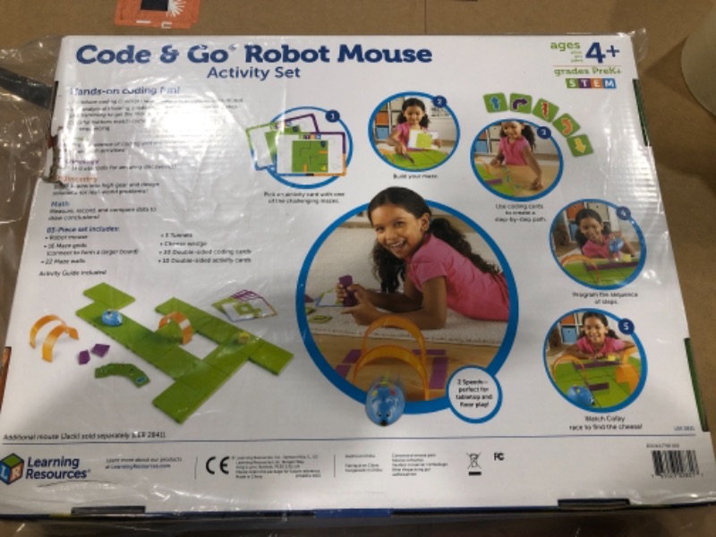 Photo 5 of Learning Resources Code & Go Robot Mouse Activity Set, Screen-Free Early Coding Toy For Kids, Interactive STEM Coding Pet, Programs up to 40 Steps, 83 Pieces, Ages 4+
