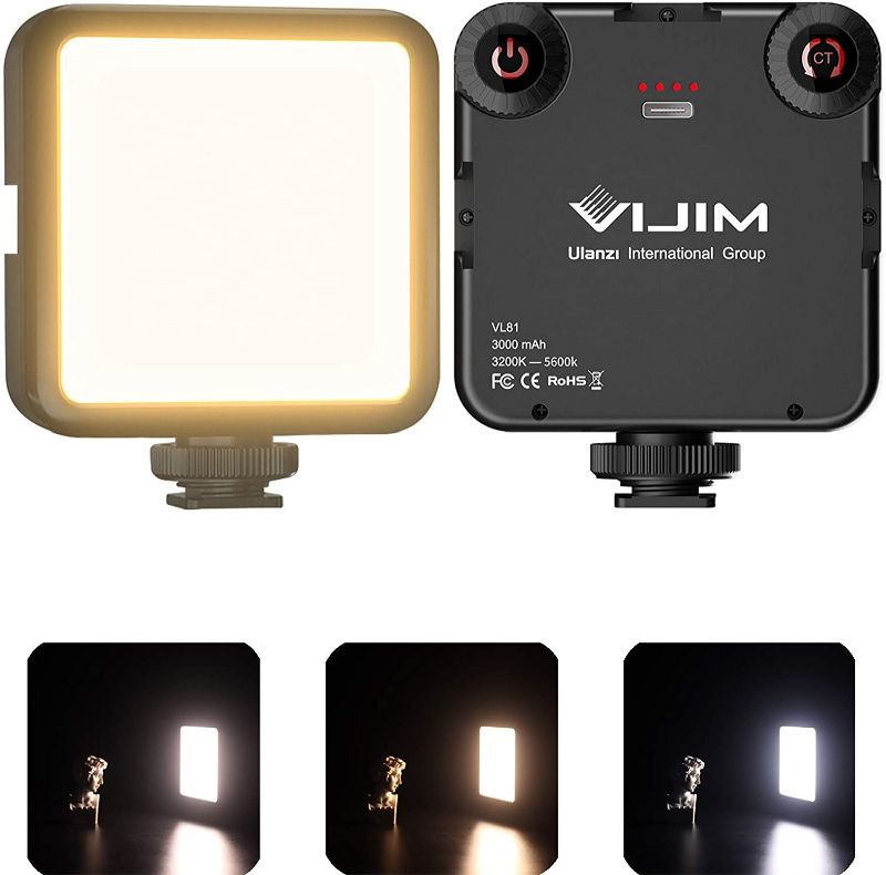 Photo 1 of VIJIM LED Video Light, VL81 On Camera Light, ULANZI MT-08 Extension Pole Tripod, Mini Selfie Stick Tripod Stand Handle Grip for Webcam
