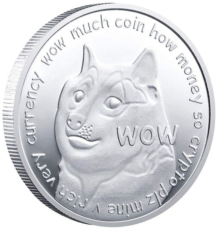 Photo 1 of 5 pack-- Dogecoin Coins Commemorative 2021 New Collectors Gold/Silver Plated Doge Coins, Gold Dogecoin Coins Commemorative 
