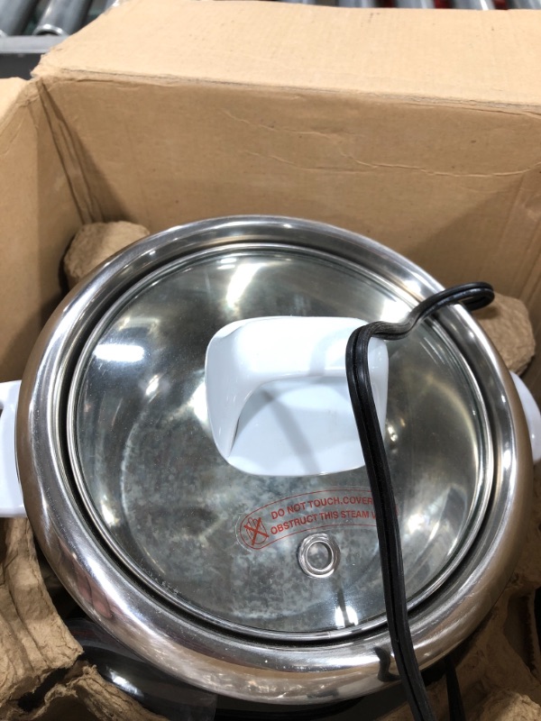 Photo 4 of Aroma Housewares Select Stainless Rice Cooker & Warmer with Uncoated Inner Pot, 14-Cup(cooked) / 3Qt, ARC-757SG
