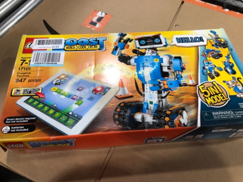 Photo 1 of LEGO Boost Creative Toolbox 17101 Fun Robot Building Set and Educational Coding Kit for Kids, Award-Winning STEM Learning Toy (847 Pieces) Frustration-Free Packaging