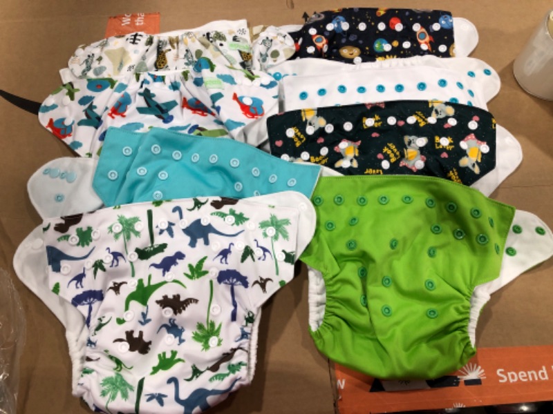 Photo 1 of Washable Reusable Baby Cloth Pocket Diapers 8 Pack 