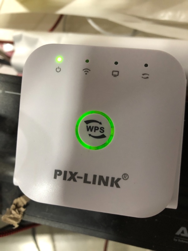 Photo 2 of PIXLINK WR22 300M WiFi Repeater Wireless WiFi Extender WiFi Signal Expand 2 Antennas 2.4GHz with Ethernet Port WPS - White US Plug 2 pair
