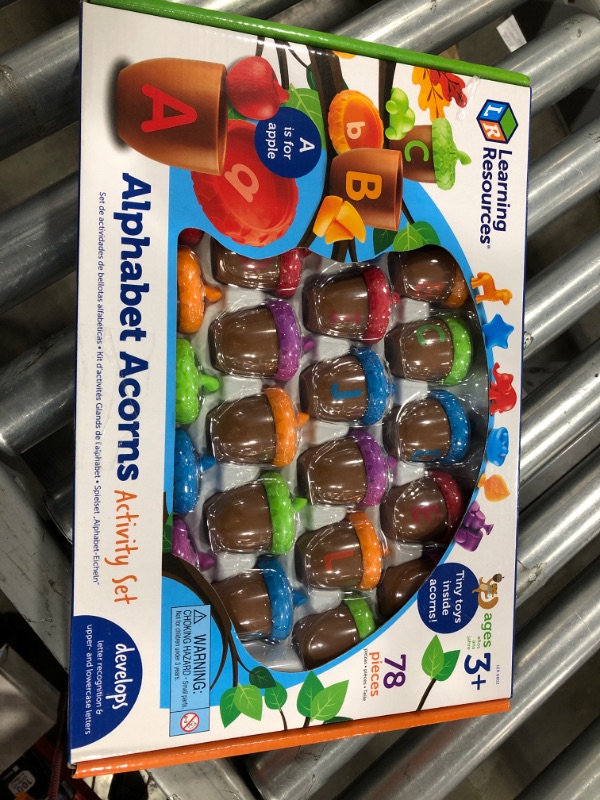 Photo 1 of Learning Resources Alphabet Acorns Activity Set, Develops Letter Recognition, Educational Toys for Toddlers, Homeschool, Visual & Tactile Learning Toy, 78 Pieces, Ages 3+
