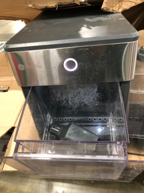 Photo 3 of GE Profile Opal | Countertop Nugget Ice Maker | Portable Ice Machine Complete with Bluetooth Connectivity | Smart Home Kitchen Essentials | Stainless Steel Finish | Up to 24 lbs. of Ice Per Day
