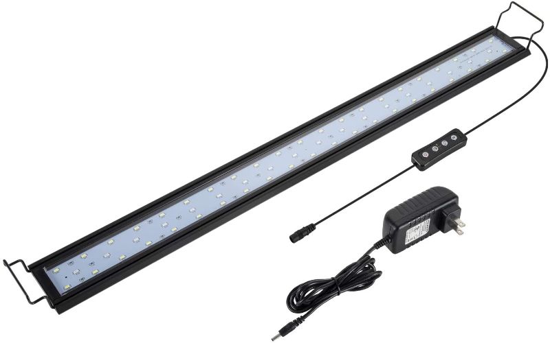 Photo 1 of Hygger 20W Full Spectrum Aquarium Light with Aluminum Alloy Shell Extendable Brackets, White Blue Red LEDs, External Controller, for Freshwater Fish Tank (30-36 inch)
