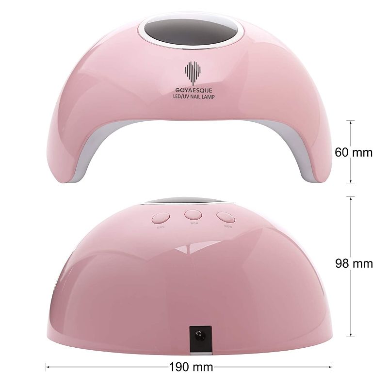 Photo 1 of UV LED Nail lamp,24W UV Gel Nail Lamp,LED Curing Lamp Quick Dry Machine,UV Light for Nails,Nail UV Lamp.UV Gel Nail Goyaesque(24W Pink)
