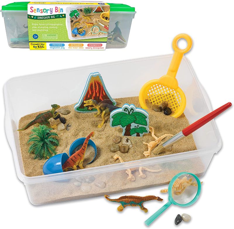 Photo 1 of Creativity for Kids Sensory Bin: Dinosaur Dig - Dinosaur Toys for Toddler Boys and Girls
