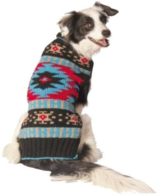 Photo 1 of Chilly Dog Black Southwest Dog Sweater, X-Large
