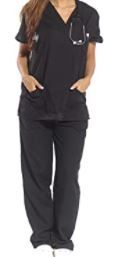 Photo 1 of Just Love Women's Scrub Sets Six Pocket Medical Scrubs (V-Neck with Cargo Pant) 2XL