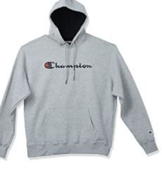 Photo 1 of Champion Men's Powerblend Fleece Pullover Hoodie, Classic Script Logo L